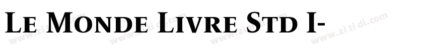 Le Monde Livre Std I字体转换